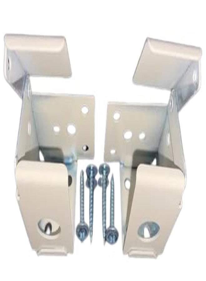 HomeAmore Blind Brackets for 1" X 1 1/2" Headrail (1 Pair with 4 Screws) Ivory - Image 1