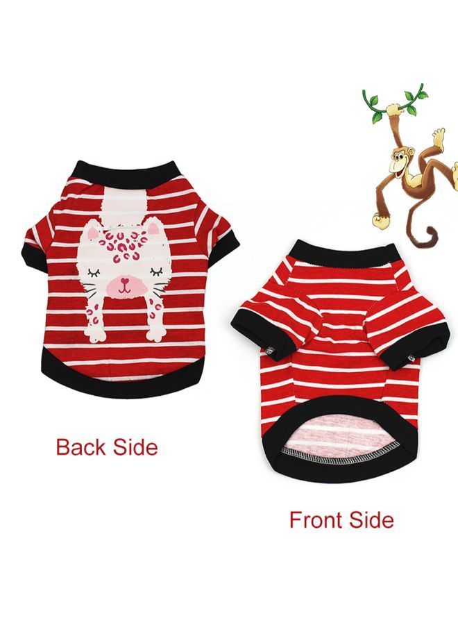 NIBEMINENT Printed Pet T-Shirt Red/Black XL - Image 2