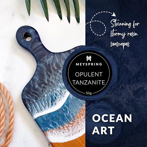 MEYSPRING Opulent Tanzanite - Intense Blue Mica Powder for Epoxy Resin - Navy Blue Pigment - Resin Art Supplies - Epoxy Resin Color Pigment - Blue Dye - Image 4