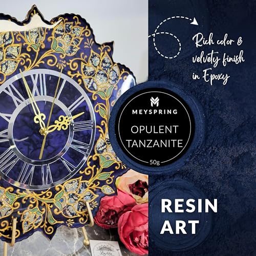 MEYSPRING Opulent Tanzanite - Intense Blue Mica Powder for Epoxy Resin - Navy Blue Pigment - Resin Art Supplies - Epoxy Resin Color Pigment - Blue Dye - Image 5