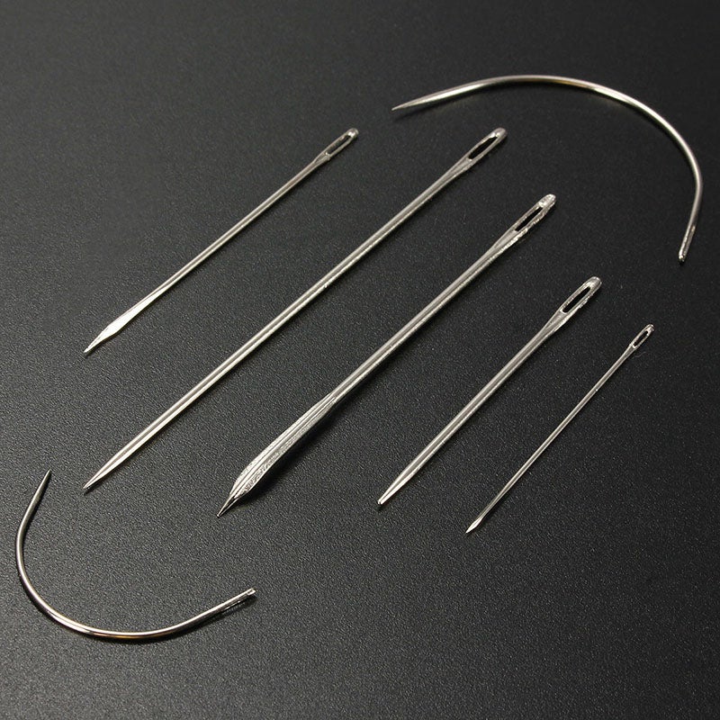 7 Hand Repair Upholstery Glove Carpet Leather Curved Needles Set Canvas Sew R4F8 - Image 2