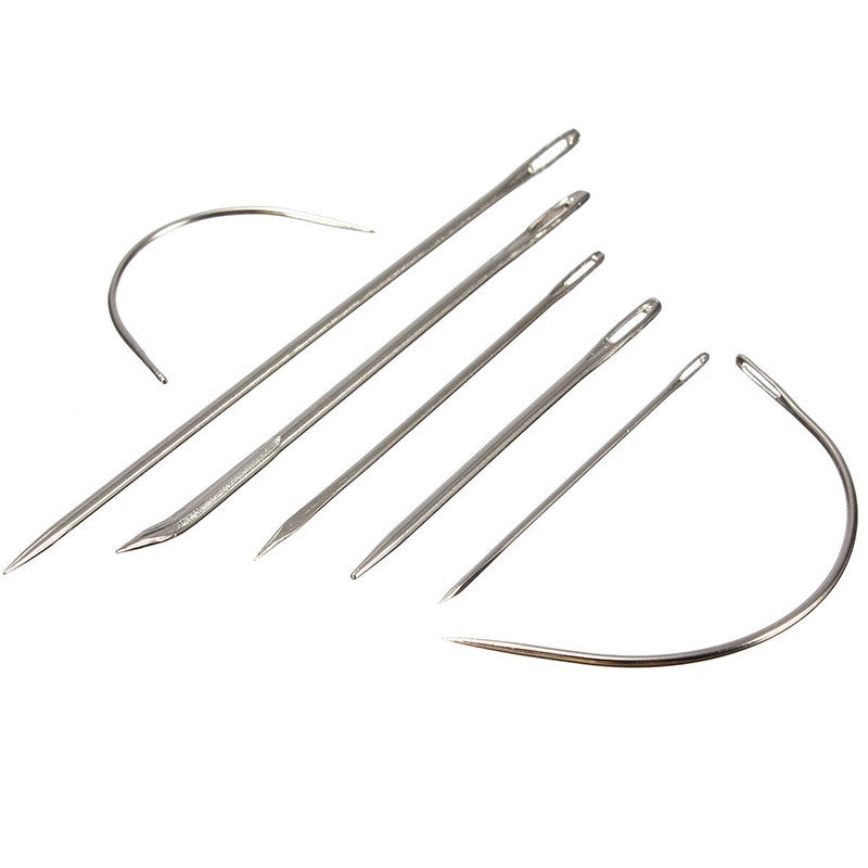 7 Hand Repair Upholstery Glove Carpet Leather Curved Needles Set Canvas Sew R4F8 - Image 1