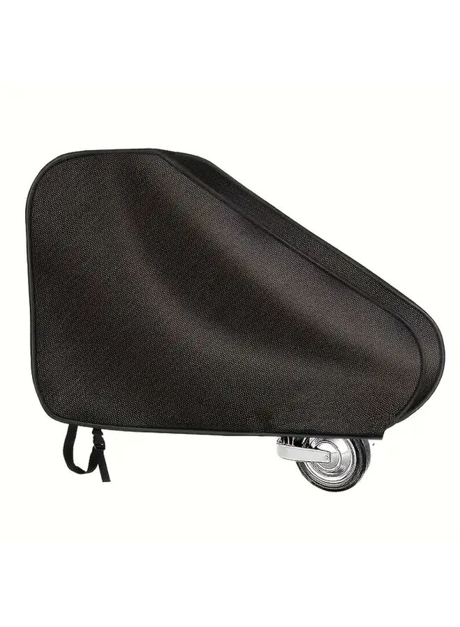 600D Heavy Duty Oxford Camper Trailer Cover Black All Weather Protection Thickened Fabric Sunproof Outdoor Harsh Weather - Image 1