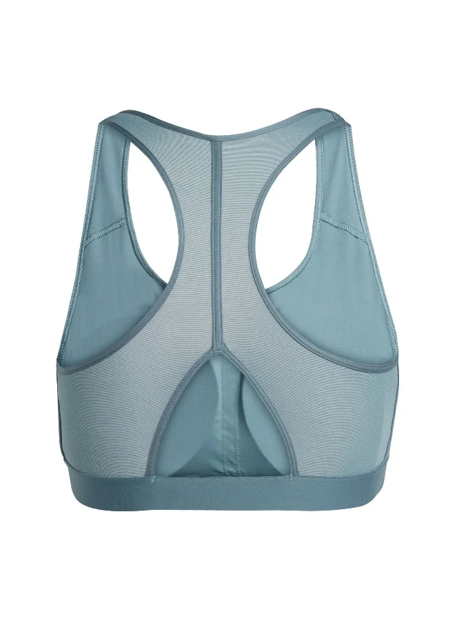 Adidas Adidas Pwrct Ms 3S Bra Green Workout Bra - Medium Support Bra For Women