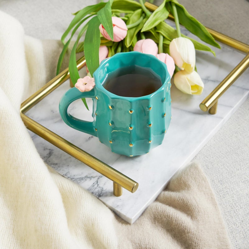 Pinky Up Cactus Ceramic Coffee Mugs, Tea Cups, Travel Mug, Latte Cup, Drinking Glasses for Chocolate, Milk, Cocktails, Mocktails, 12 oz, Set of 1 - Image 4