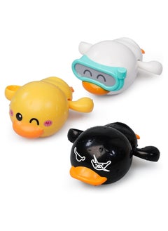 Generic Baby Bath Toys, 3 Pcs Wind Up Duck Bathtub Toys for Toddlers 1-3 Years Old, Floating Pool Games, Water Toys for Swimming, Ideal Birthday Gifts for Boys and Girls  - Image 1