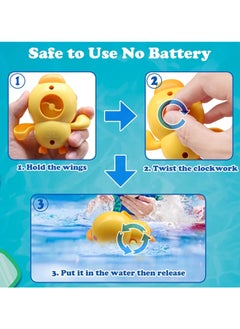 Generic Baby Bath Toys, 3 Pcs Wind Up Duck Bathtub Toys for Toddlers 1-3 Years Old, Floating Pool Games, Water Toys for Swimming, Ideal Birthday Gifts for Boys and Girls  - Image 4