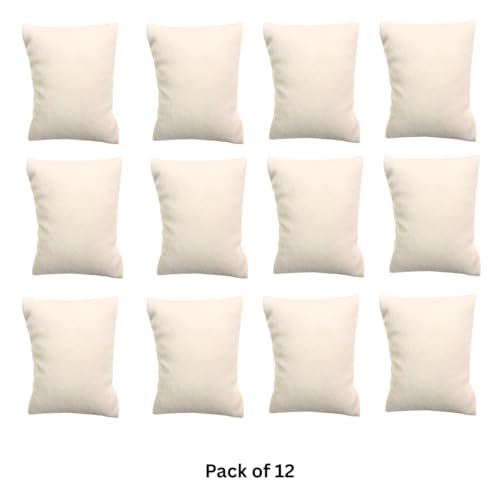 La Trove Watch and Bracelet Organizer Pillow Set, Drawer Display for Bangle Jewelry Storage Holder, Showcase & Wardrobe Organizer, Pack of 12, Cream - Image 5