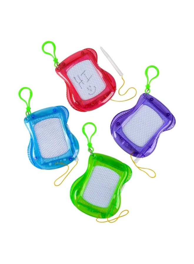 Bedwina Mini Magnetic Drawing Board for Kids - (Pack of 12) Backpack Keychain Clip Drawing Boards, Erasable Doodle Sketch and Writing Pad for Boys and Girls, Birthday Party Favor and Goodie Bag Filler - Image 1