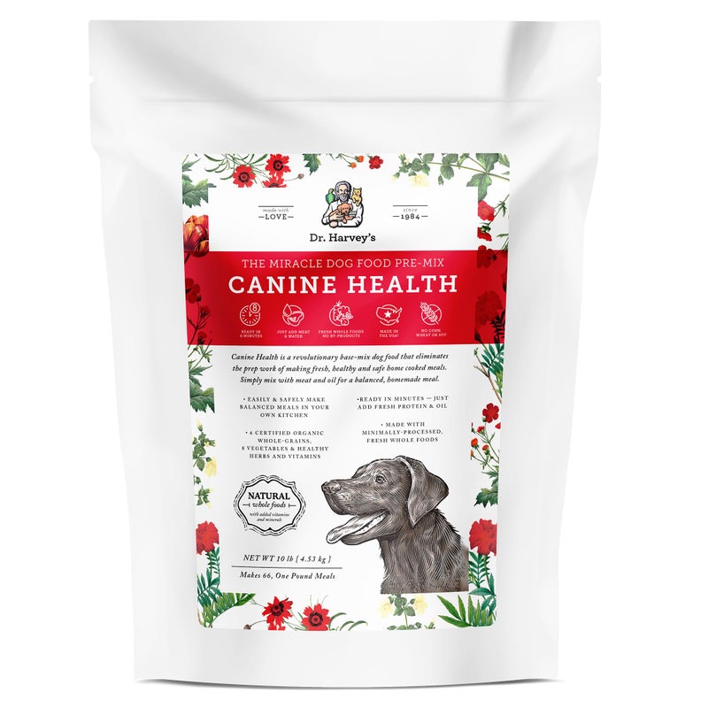 Dr. Harvey's Canine Health Miracle Dog Food, Human Grade Dehydrated Base Mix for Dogs with 9 Vegetables and 6 Organic Whole Grains (10 Pounds) - Image 1