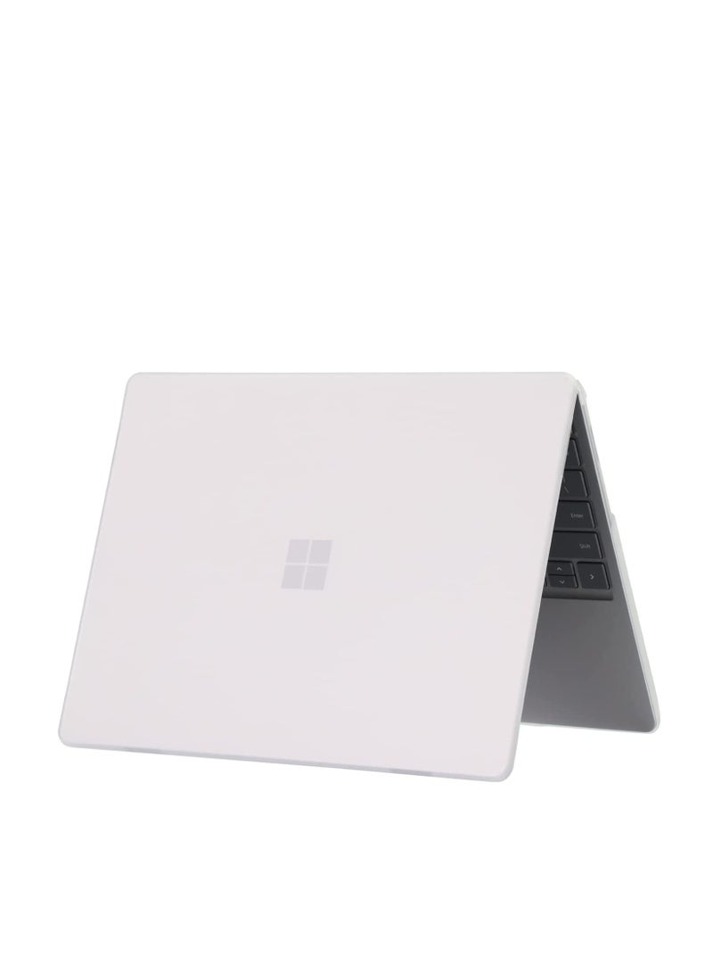 Protective Case for 13.5 inch Microsoft Surface Laptop 5 4/3(2022/2021/2019) with Metal Palm Rest,Heavy Duty Shockproof Protective Hard Shell Cover --Frosted Transparent - Image 2