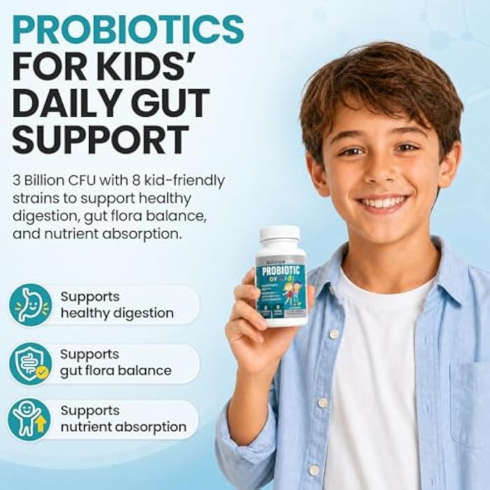Balance ONE Probiotic for Kids & Teens Ages 4+ – Up to 15x Better Survivability – 3 Billion CFU, 8 Strains – Time-Release Kids Probiotic Pearls, Sugar Free, Easy to Swallow, 2 Month Supply - Image 2