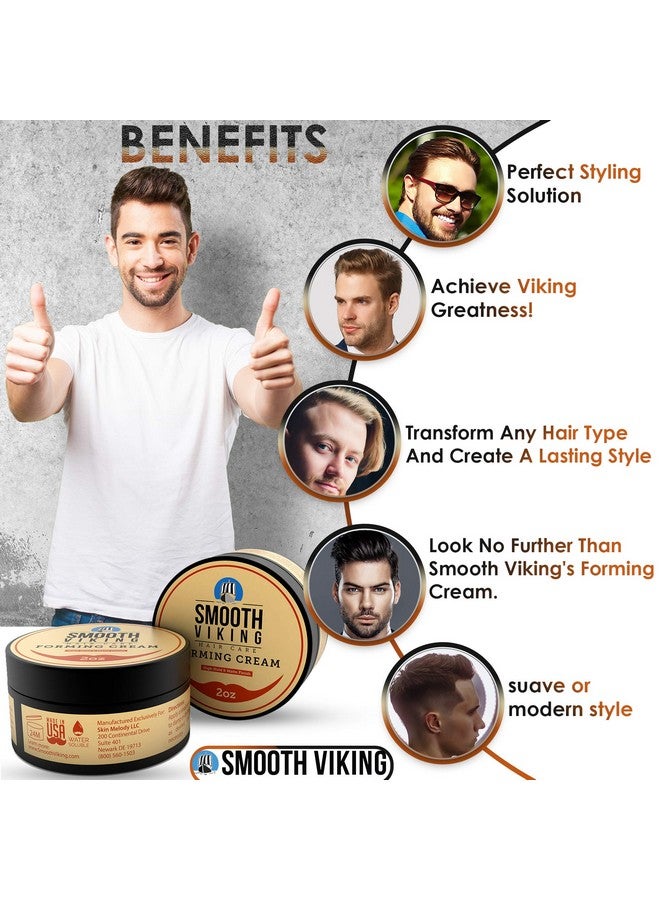 Smooth Viking Beard Care Smooth Vikings Forming Cream For Men - Matte Finish, High Hold Styling Cream | Hair Cream For Men | Curly Hair Products For Men | Men'S Grooming & Styling Products For Short And Long Hair Types (2Oz) - Image 4