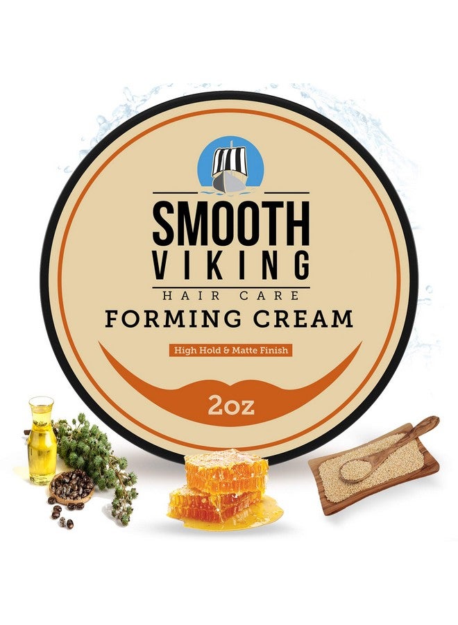 Smooth Viking Beard Care Smooth Vikings Forming Cream For Men - Matte Finish, High Hold Styling Cream | Hair Cream For Men | Curly Hair Products For Men | Men'S Grooming & Styling Products For Short And Long Hair Types (2Oz) - Image 2