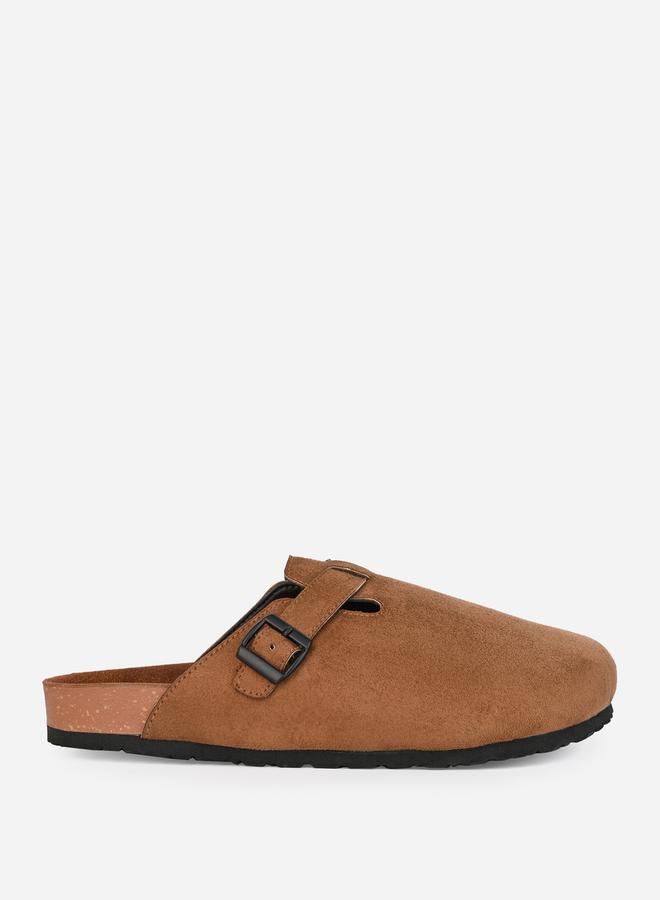 Styli Suede Clogs with Buckle Detail  - Image 3