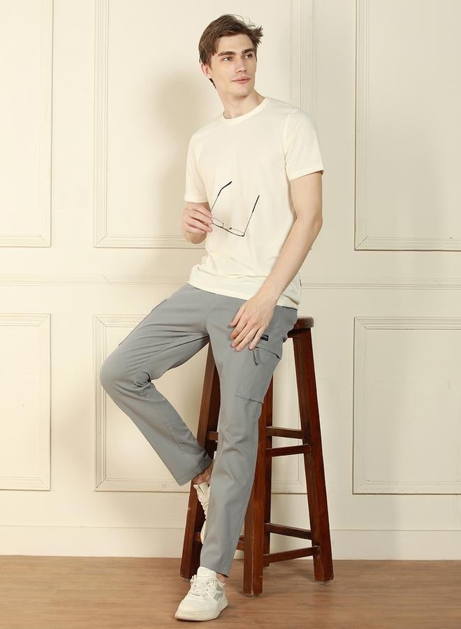 Dennis Lingo Men’s Straight Fit Mid Grey Cargo Trousers – Classic and Stylish - Image 1