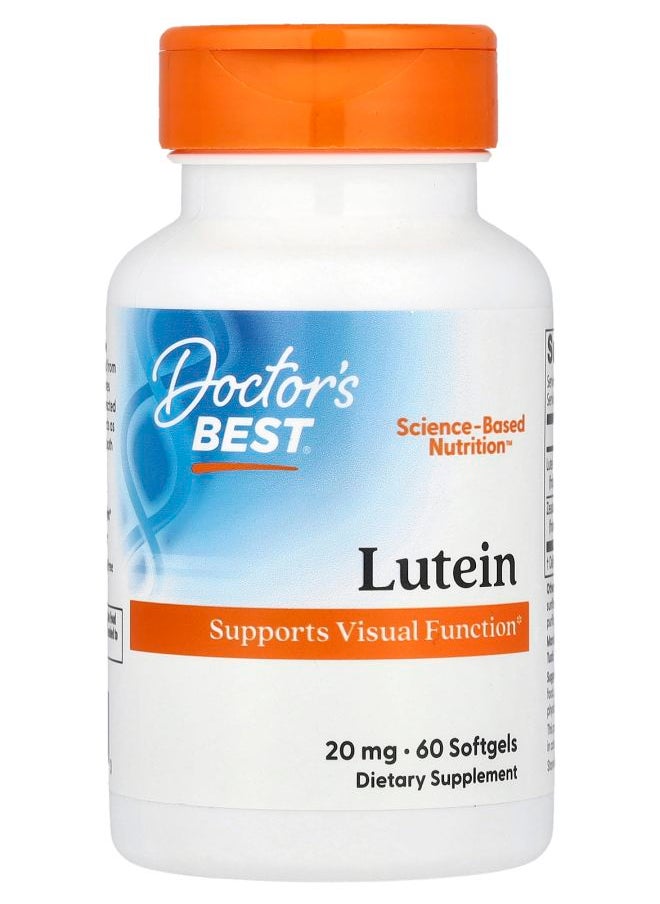 Doctor's BEST Lutein  20 mg 60 Softgels 