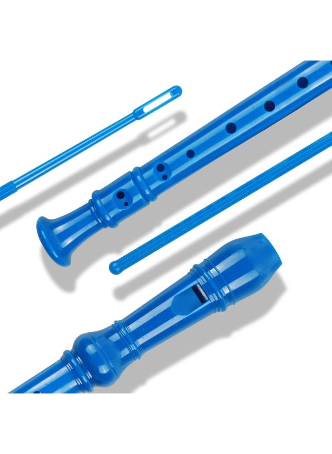 EastyGold Soprano Recorder Descant Flauta Recorder 8 Hole ABS Clarinet German Style Treble flute C Key for Kids Children With Fingering Chart Instructions with Cleaning Rod Bag Blue - Image 5