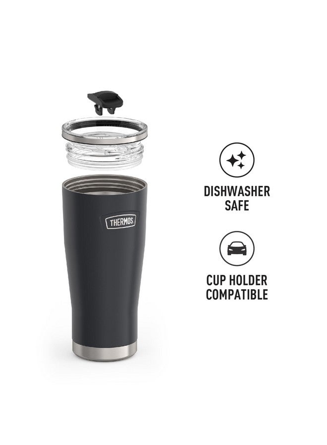 THERMOS THERMOS ICON SERIES Stainless Steel Cold Tumbler with Slide Lock, 24 Ounce, Granite  - Image 3