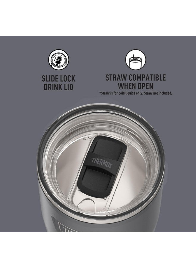 THERMOS THERMOS ICON SERIES Stainless Steel Cold Tumbler with Slide Lock, 24 Ounce, Granite  - Image 4