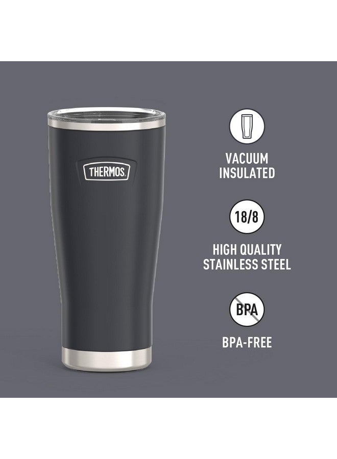 THERMOS THERMOS ICON SERIES Stainless Steel Cold Tumbler with Slide Lock, 24 Ounce, Granite  - Image 2