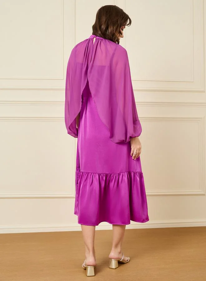 Styli Bishop Sleeve Dress