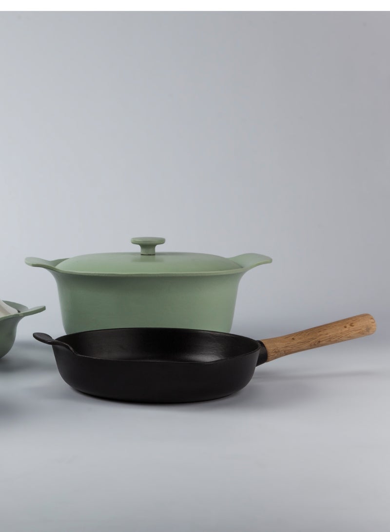 Berghoff Oval covered casserole green 28 x 22 cm - Image 4