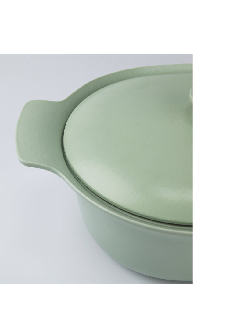 Berghoff Oval covered casserole green 28 x 22 cm - Image 3