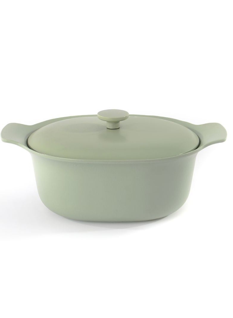 Berghoff Oval covered casserole green 28 x 22 cm - Image 1