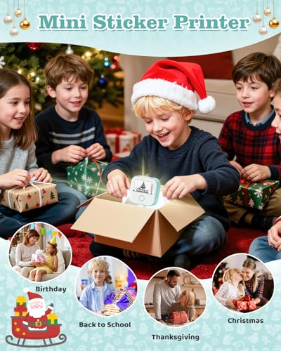 Memoking Print Pods Mini Printer - Sticker Printer Mini Thermal Inkless Sticker Maker Bluetooth Pocket Printpod for Phone, Impresora Portátil for Notes, Flashcards, Diagrams, Journal, DIY, Kids Gift - Image 2