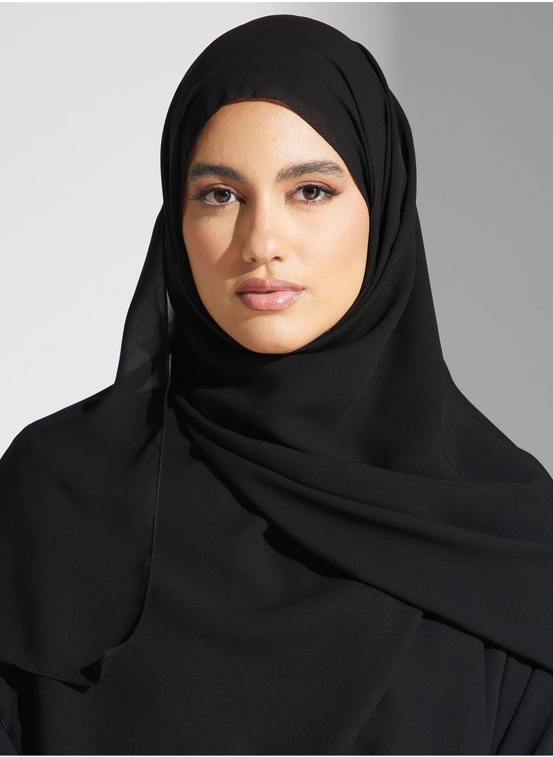 hayas closet - Embellished Lace Detail Abaya - Image 1