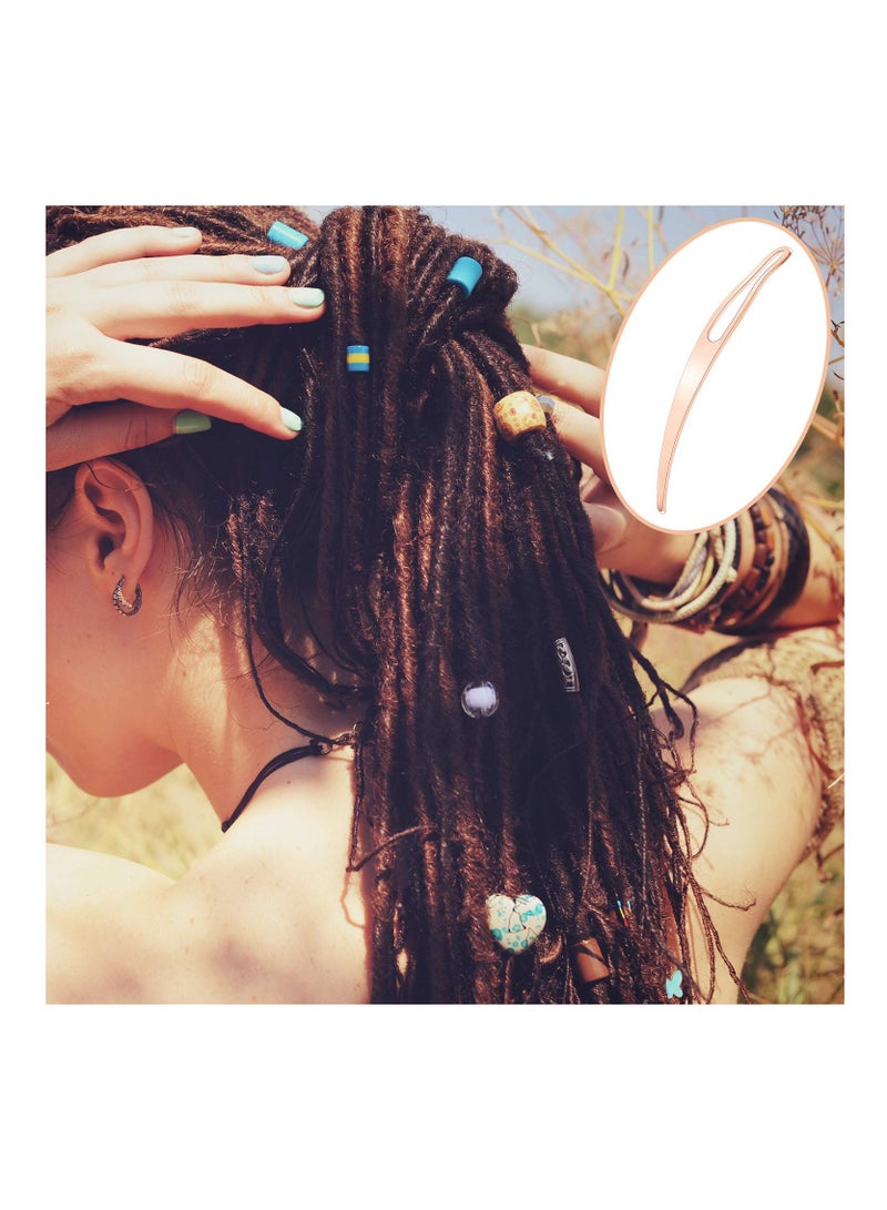 Excefore 12 Pieces Interlocking Tool Dreadlocks Tool Kit, Easyloc Hair Tool Sisterlock Crochet Tool, for Maintaining Your Dreadlock, Unisex, Gold, Silver, Rose Gold - Image 5