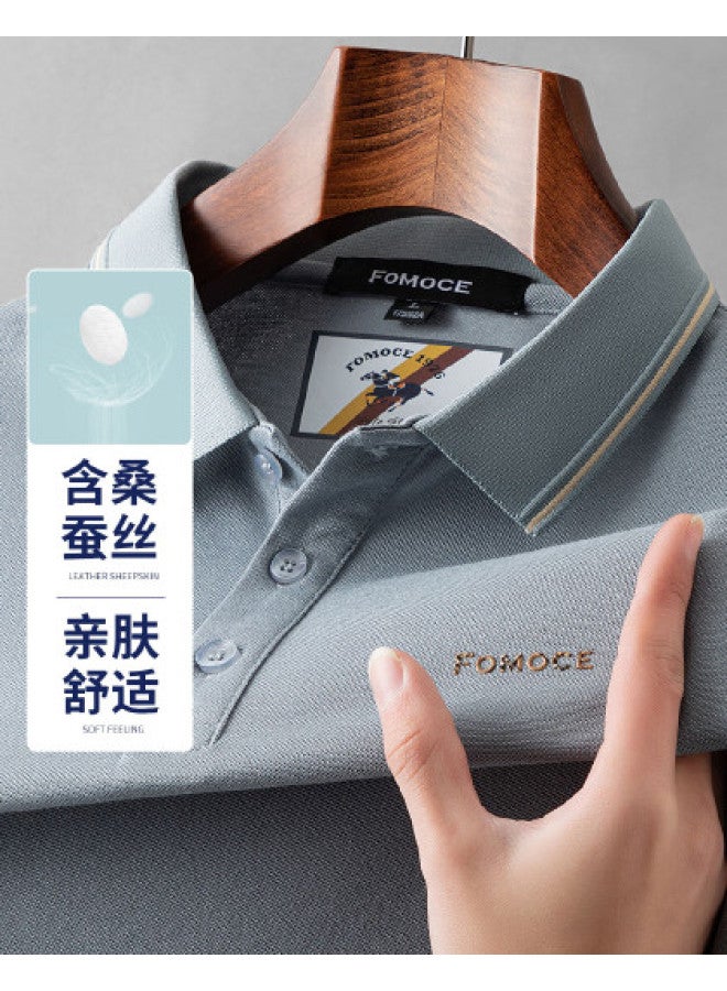 Fomoce classic Solid Color Polo Shirt With Comfortable Collar For Summer - Image 1