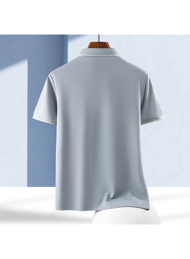 Fomoce classic Solid Color Polo Shirt With Comfortable Collar For Summer - Image 3