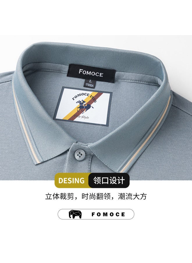 Fomoce classic Solid Color Polo Shirt With Comfortable Collar For Summer - Image 4