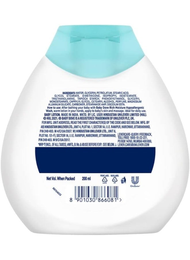 Baby Dove Rich Moisture Nourishing Baby Lotion (200ml) - Image 3
