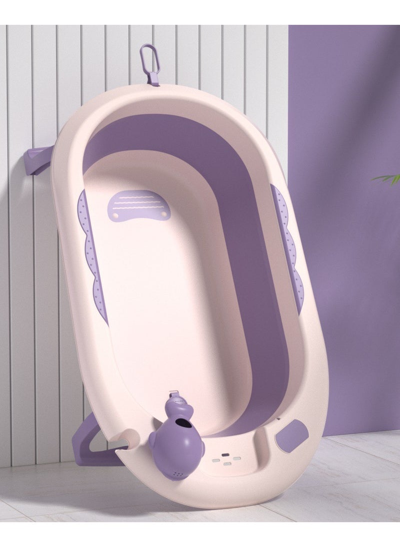 OLUDENIZ Foldable Baby Bathtub with Temperature Sensor – Portable & Non-Slip for 0-9 Years - Image 2