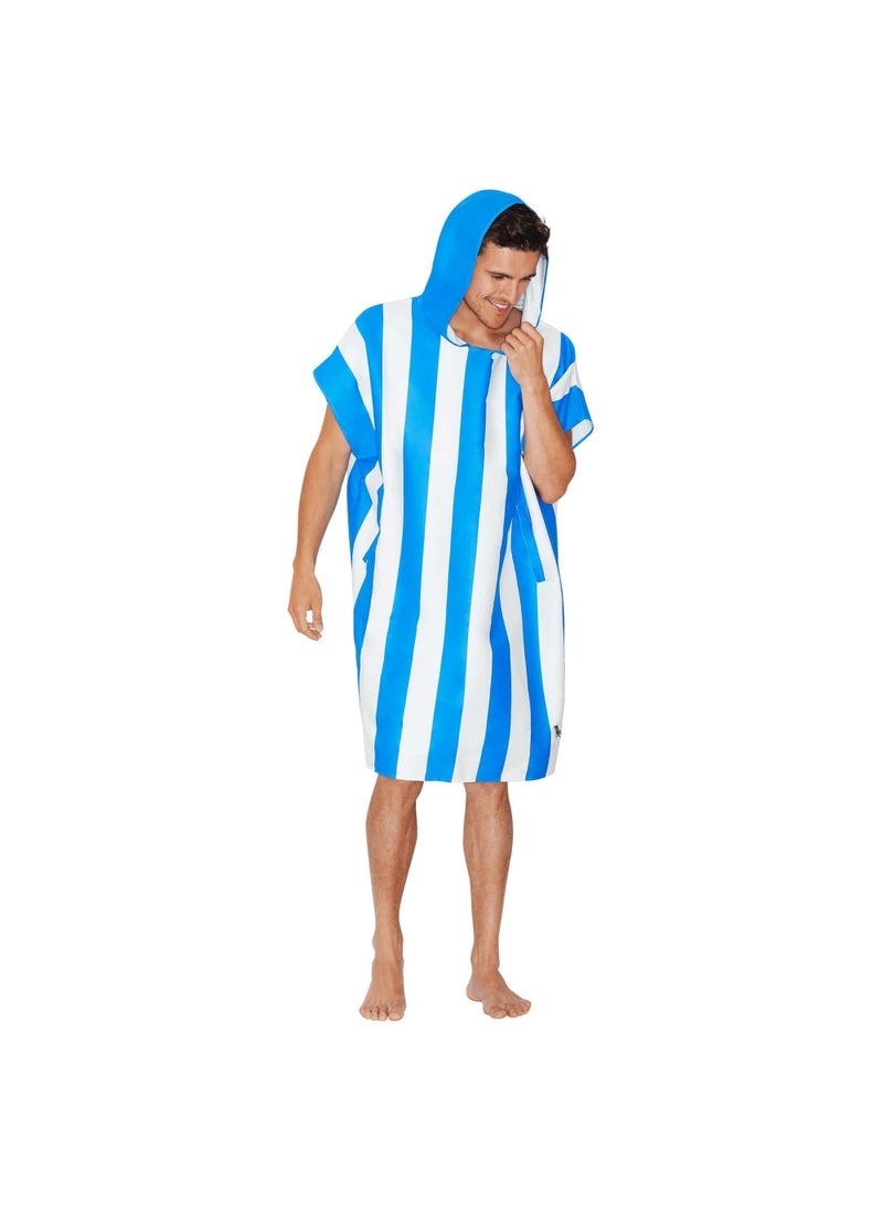 Dock & Bay Dock & Bay Adult Poncho, Hooded Beach Towel with Deep Pockets, Quick Dry, Compact & Lightweight - Medium - BONDI BLUE  - Image 4