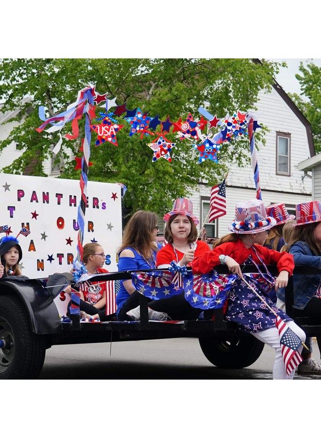 Winlyn 18 Sets 4Th Of July Craft Kits Patriotic Kids Crafts Diy Patriotic Star Ornaments Decorations Art Sets Red White Blue Star Foam Shapes Patriotic Foam Stickers For Classroom Party Activities - Image 5