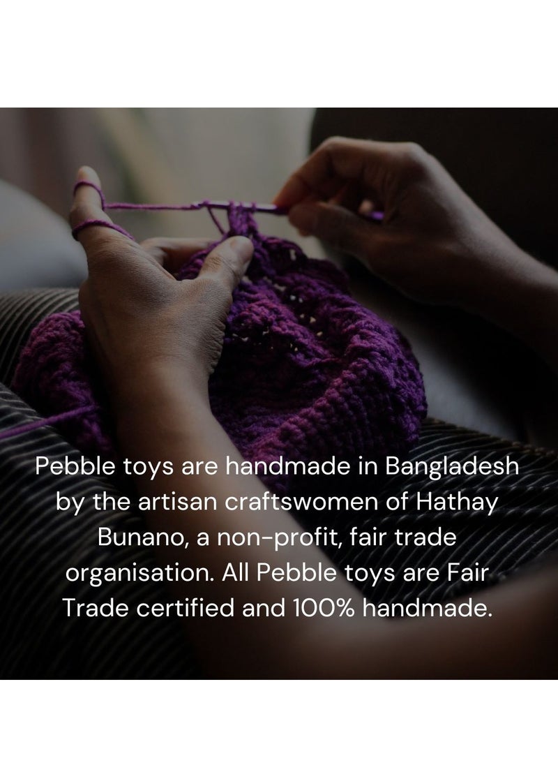 Pebble Pebble Handmade Mushroom Crochet Fair Trade Imaginative Expressive Premium Stuffed Soft Plush Toy- Gift for Kids- Easily Washable toy for little babies  - Image 5