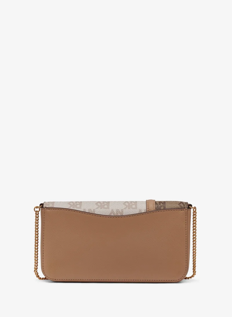 د ك ن ي Avril Small Flap Crossbody with Chain