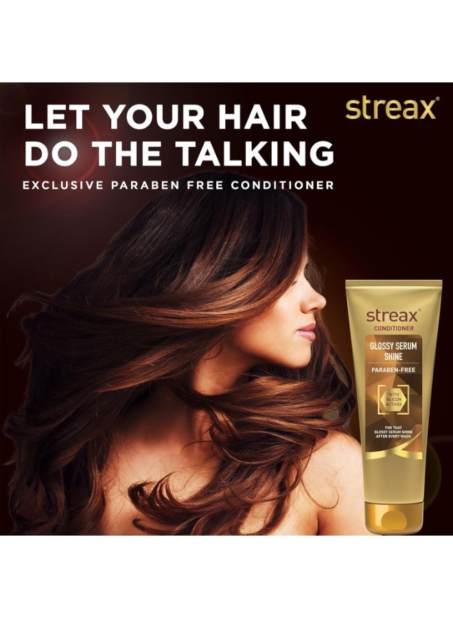 Streax Glossy Serum Shine Unscented Hair Conditioner For Women & Men| For Dull & Dry Hair| With Silicon Actives For Shiny Hair And Frizz Control| Paraben Free - 240Ml,1 Count - Image 2