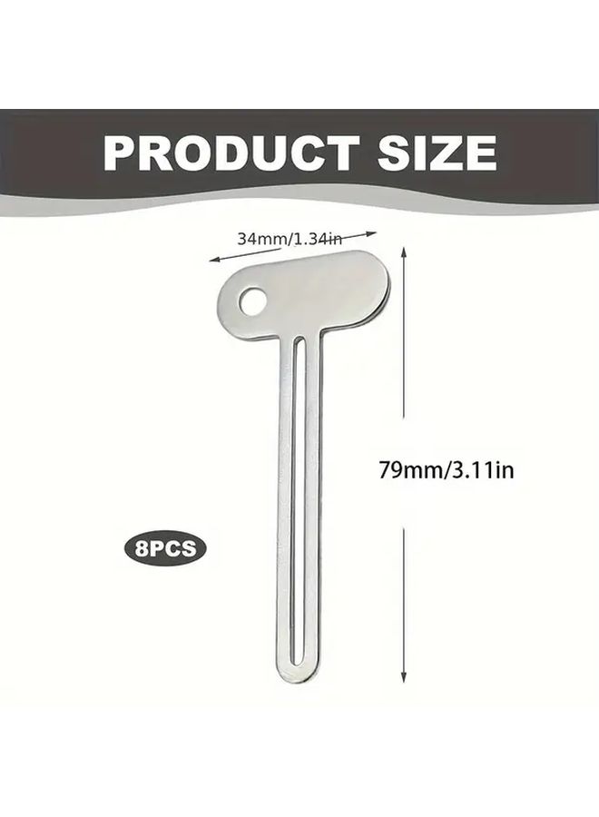 8 PCS Metal Toothpaste Tube Squeezer Roller For Cosmetics And Bathroom Accessories - Image 3