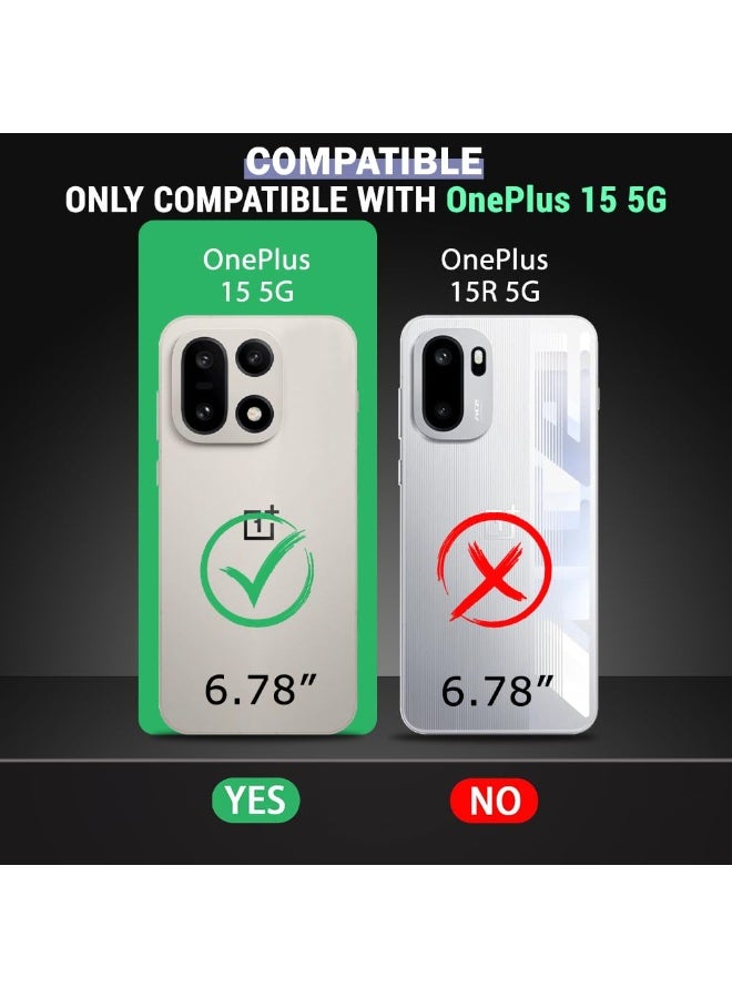Case for OnePlus 15 Shockproof Crystal Clear Hard Back Cover Anti-Yellowing Case 360 Degree Protection TPU Bumper Transparent Back Cover Case for OnePlus 15 5G - Image 2