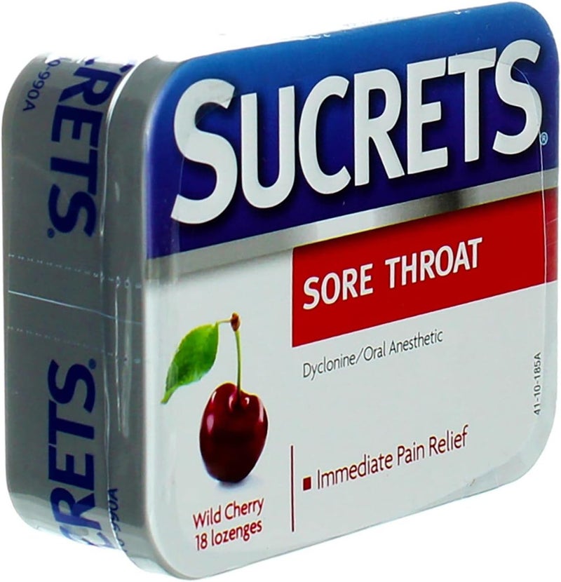 Sucrets Sore Throat Lozenges Wild Cherry Flavor 18 Count 5 Pack - Image 2