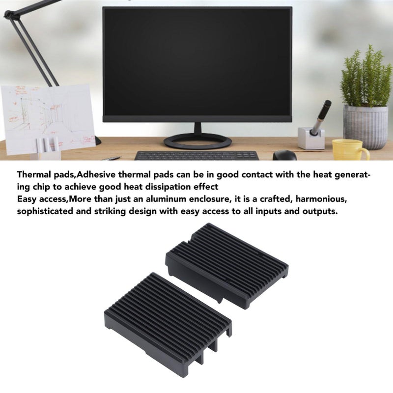 Armor Case For Raspberry Pi 5 Aluminum Alloy Passive Cooling Case With Power Buttons Compatible With Rpi 5 8GB 4GB 2GB 1GB - Image 3