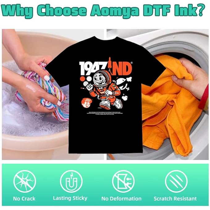 DTF 500ML BLACK INK,REFILL DTF INK FOR EPSON ET-8550, L1800, L805, R2400, P400, P800, XP15000,HEAT TRANSFER PRINTING DIRECT TO FILM(500ML,BK) - Image 3