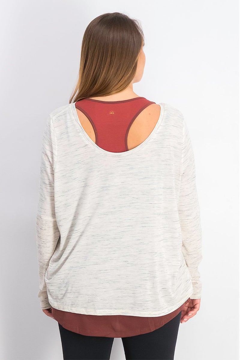 Tchibo Women Sportswear Fit Training Top, Heather Grey - Image 2