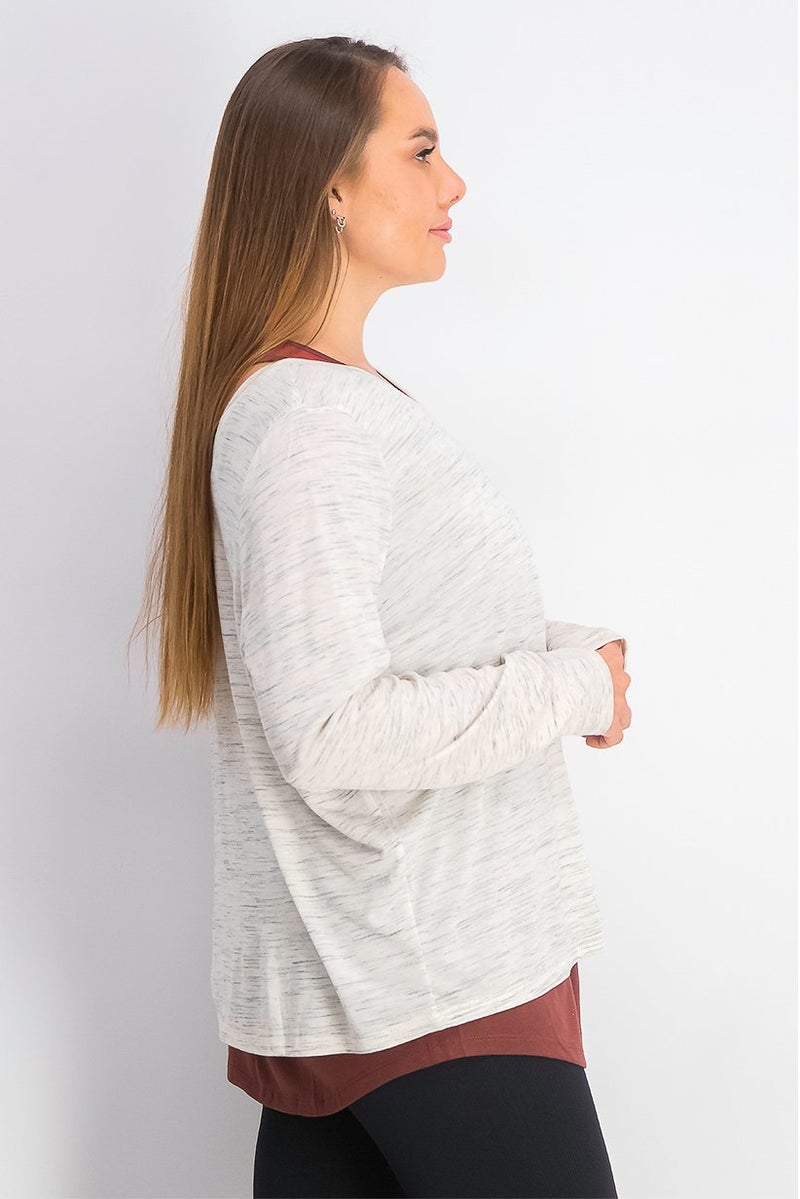 Tchibo Women Sportswear Fit Training Top, Heather Grey - Image 3