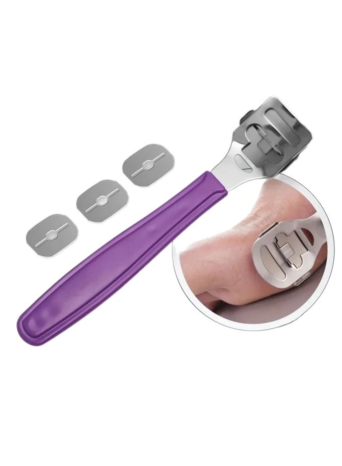 Dead Skin Scrubber with 3 Interchangeable Steel Blades, Multiple Colors Available - Image 1